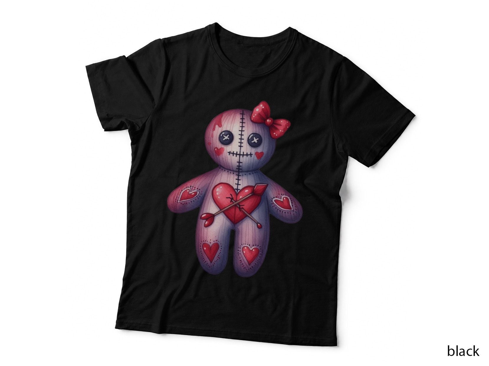 Voodoo Doll with Flower Gothic Romantic T-Shirt