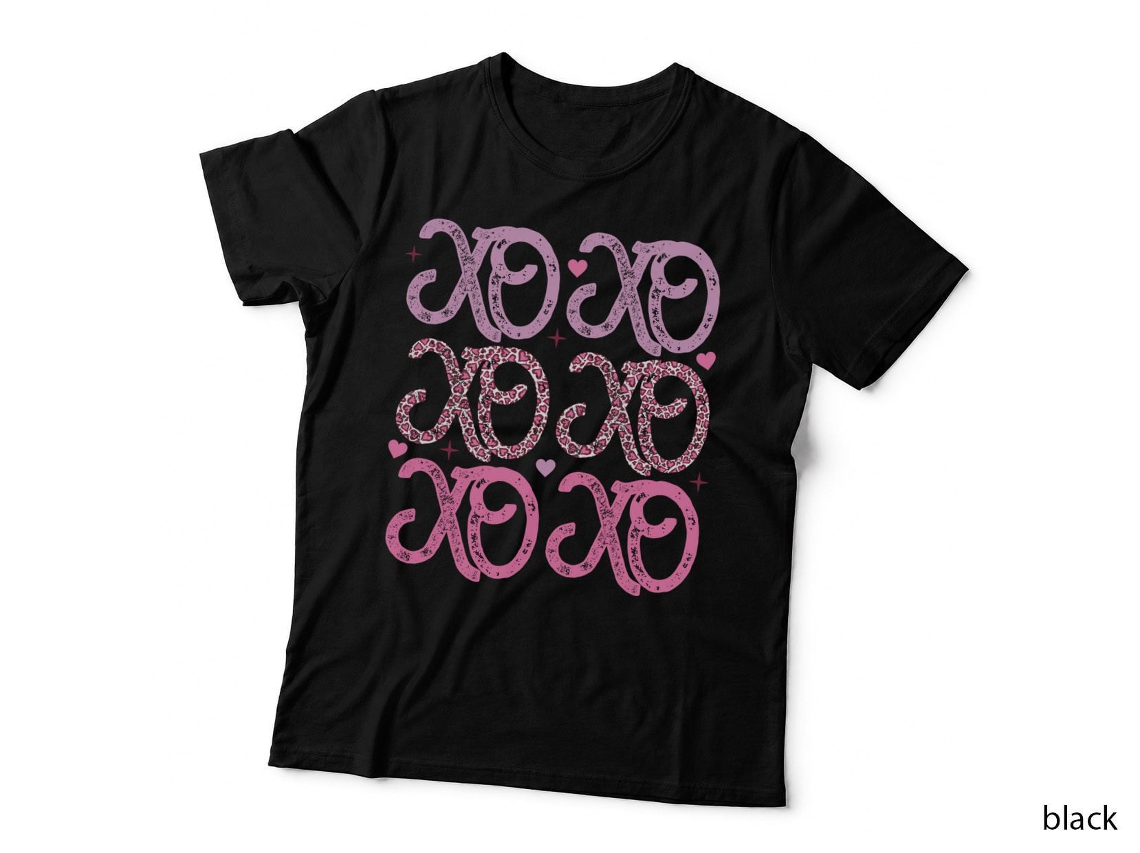 XOXO Repeating Text Pink Kissable Valentine Classic T-Shirt
