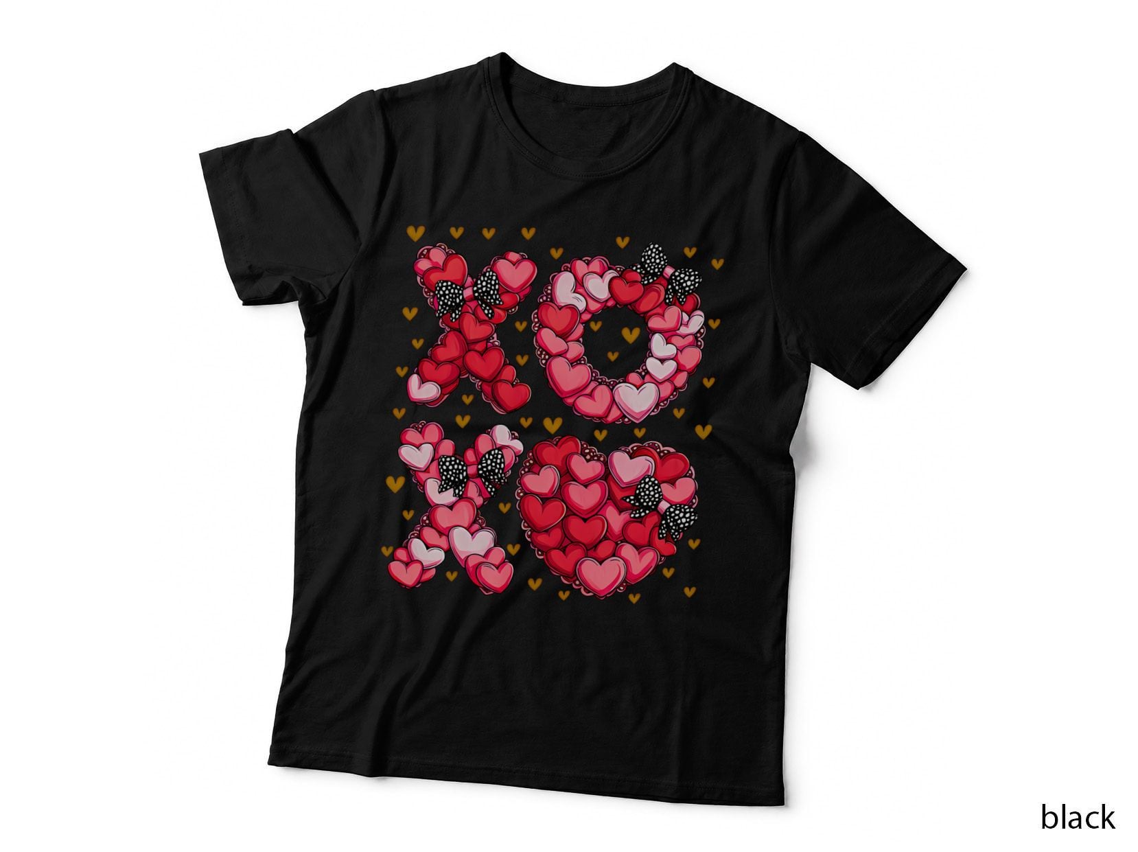 Xo Hearts Red Berries Bubble Pattern Valentine T-Shirt
