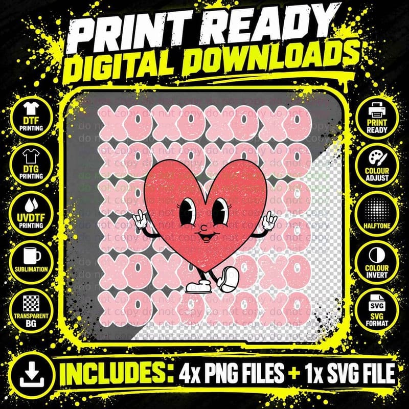 Xoxoxoxoxoxoxoxo Red Glitter Heart Xo Border Sparkle Png SVG Digital Bundle