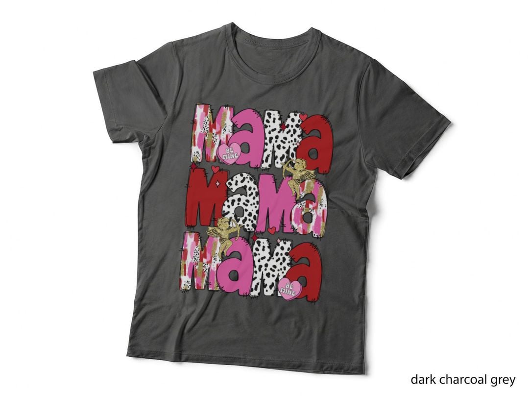 Be Mine Valentine T-Shirt, Be Mine Cupids Gold Glitter Varied Love Tee