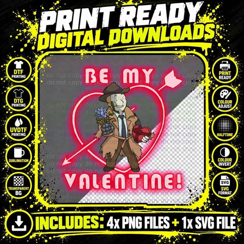 Be My Nick Valentine T-Shirt Png SVG Digital Bundle
