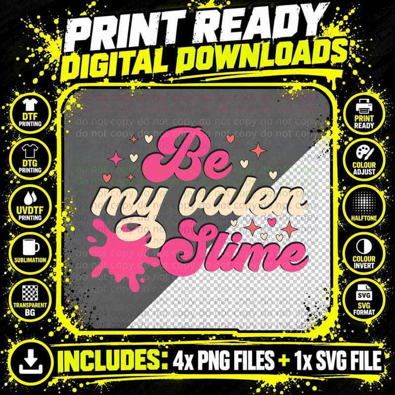 Be My Valentine T-Shirt, Pink Speech Bubble Text Scene Png SVG Digital Bundle