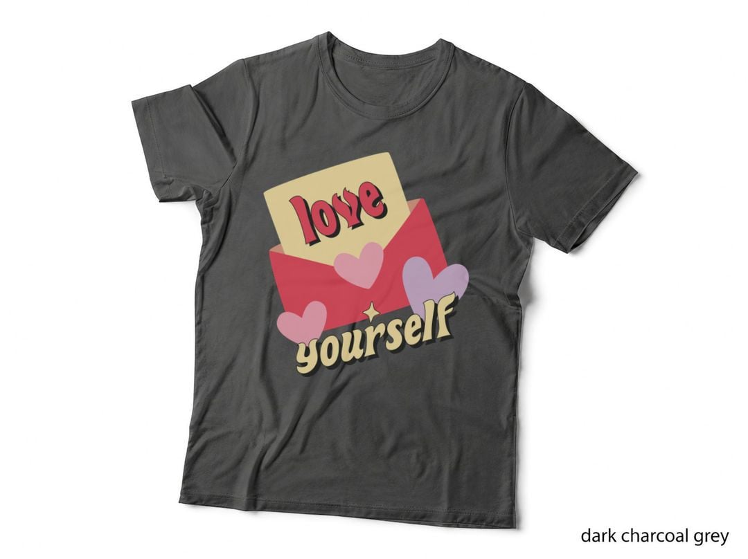 Be You Not Them Valentine T-Shirt, Heart Shapes with Letters Love Tee