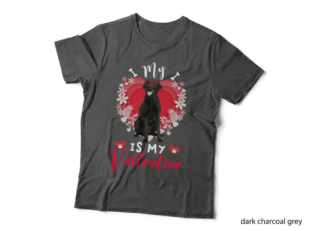 Black Lab Labrador Is My Valentine Pajama Dog Valentine Gift T-Shirt