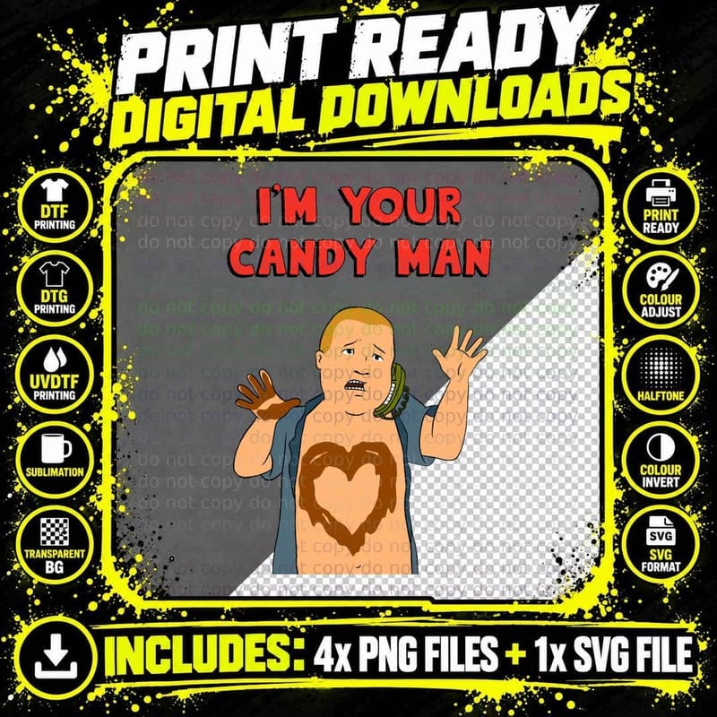 Bobby Hill Valentine T-Shirt Png SVG Digital Bundle