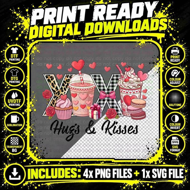 Books with Tea Cup and Bows Valentine T-Shirt Png SVG Digital Bundle