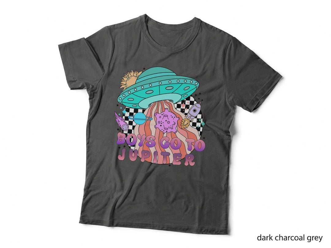 Boys Go to Jupiter Outer Space Retro Valentine's Day T-Shirt