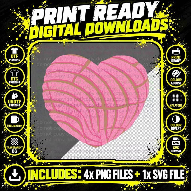 Brain Heart Pink Anatomical T-Shirt Png SVG Digital Bundle