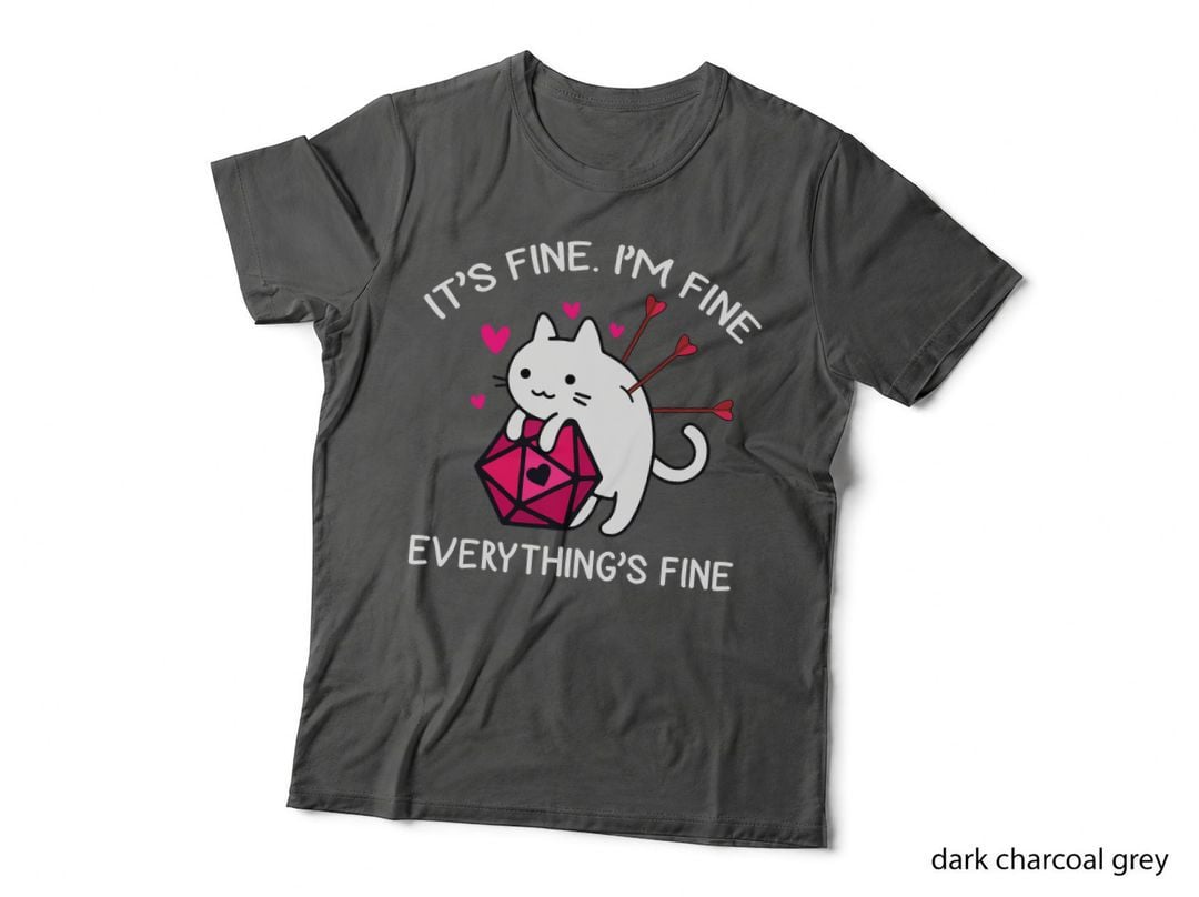 Cat DND Valentine Everything Is Fine Couple Matching T-Shirt