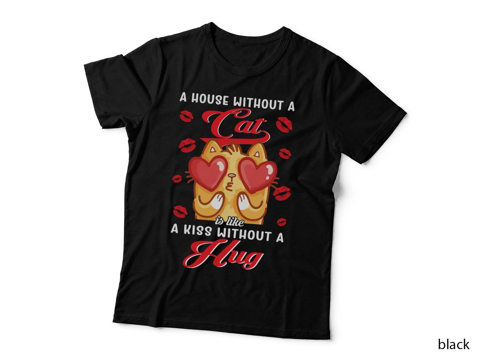 Cat Heart Eyes T-Shirt, Valentine's Day Love, Pet Lover Apparel