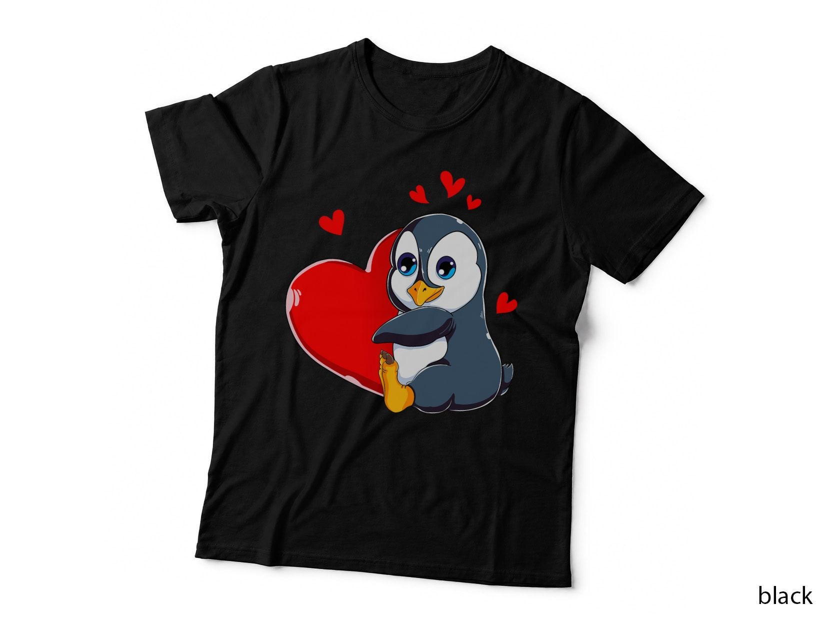 Cute Penguin Valentines Day Holding Heart My Valentine Gift T-Shirt