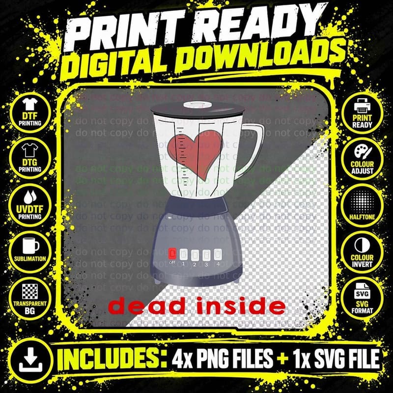 DEAD Inside Funny Anti Valentine Day Hate Valentine's Png SVG Digital Bundle