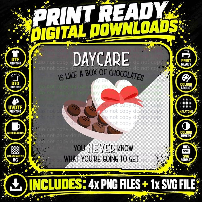 Daycare School Teacher T Valentine S Day Gift Kids Png SVG Digital Bundle