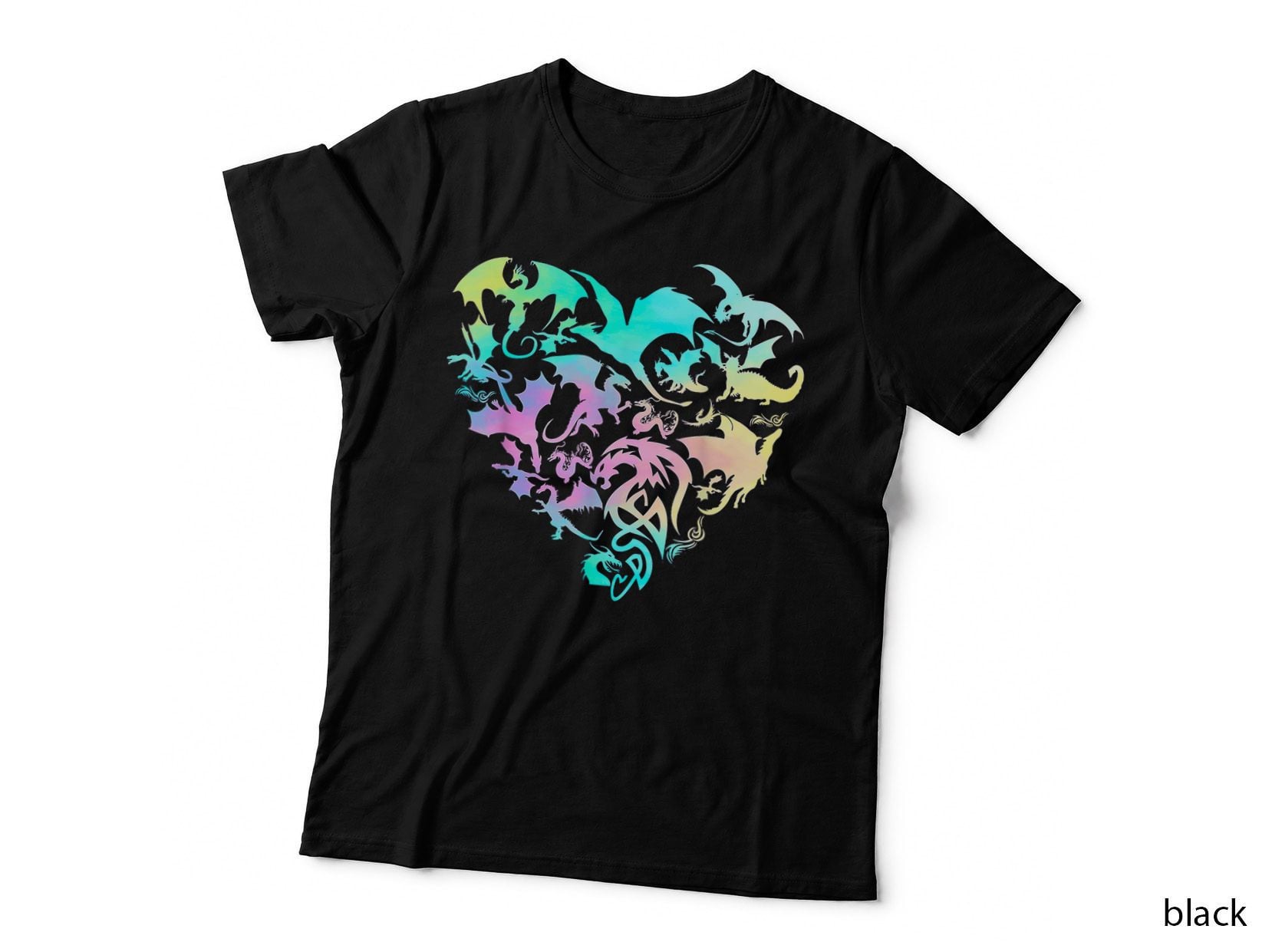 Dragon Heart Just a Girl Who Loves Dragons Valentine Girls T-Shirt