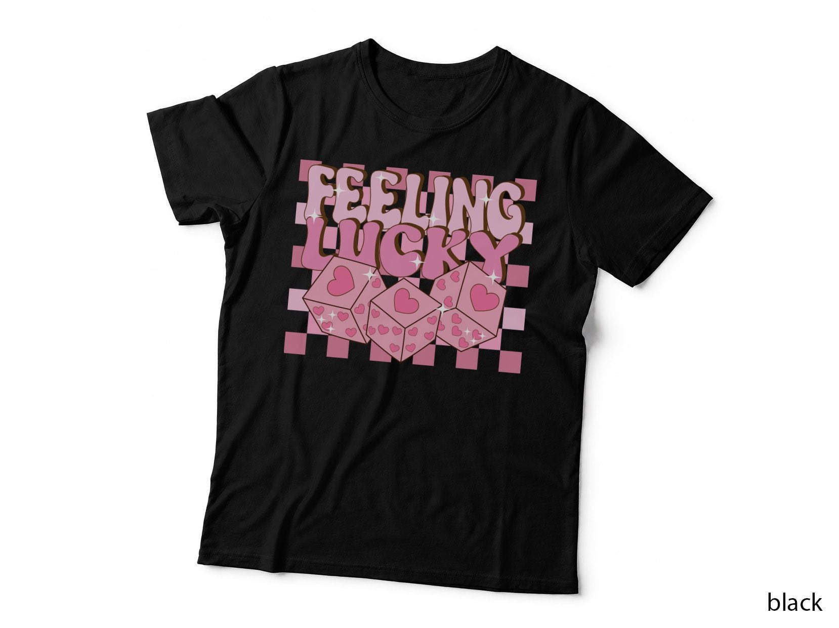 Feeling Lucky Valentine T-Shirt, Feeling Lucky Envelopes and Hearts Love Tee