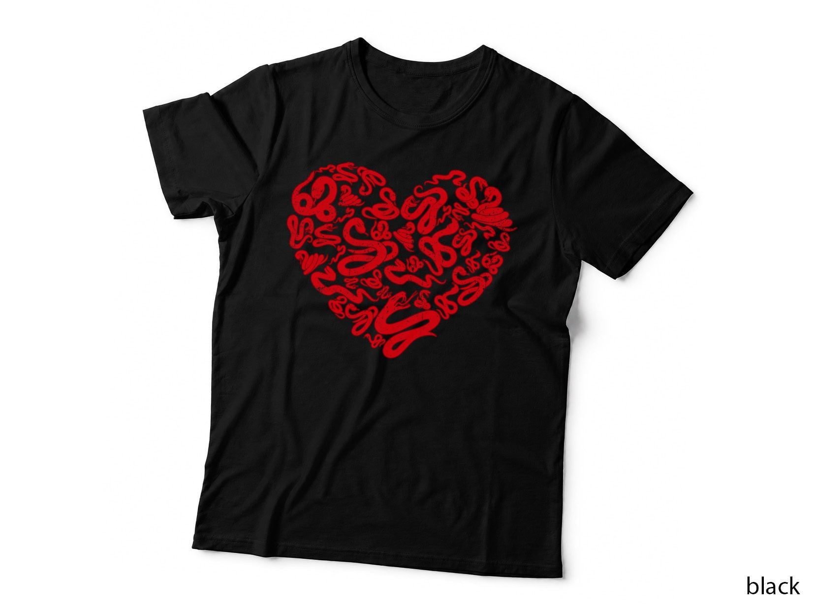 Funny Snake Lover Valentine's Day Heart Couple Snake T-Shirt