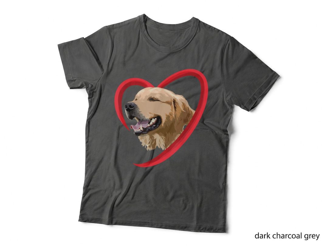 Golden Retriever Heart, Gift for Her, Valentine's Day T-Shirt
