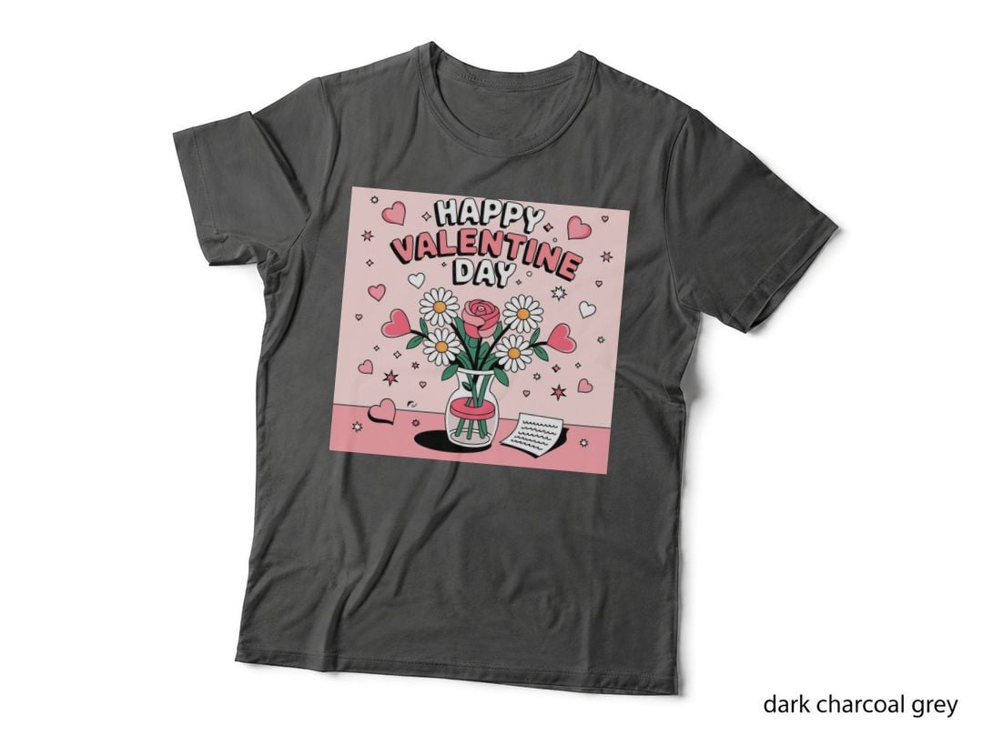 Happy Valentine Day Valentine T-Shirt, Flowers Bouquet Valentine Day Design