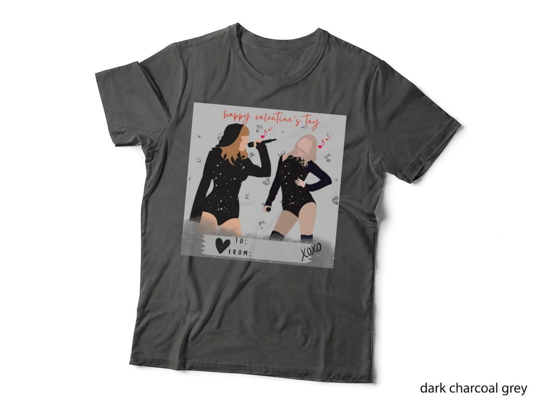 Happy Valentine's Day Two Female Performers with Microphones T-Shirt