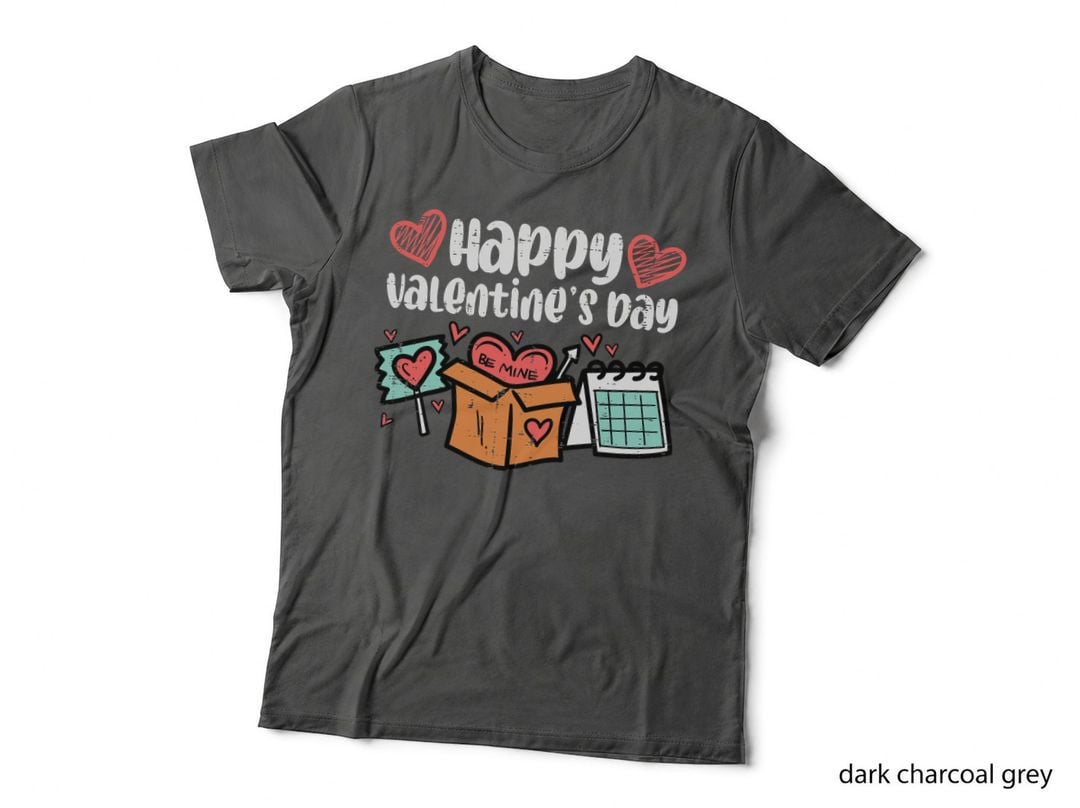 Happy Valentines Day Be Mine Hearts Cute Valentine Men Women T-Shirt