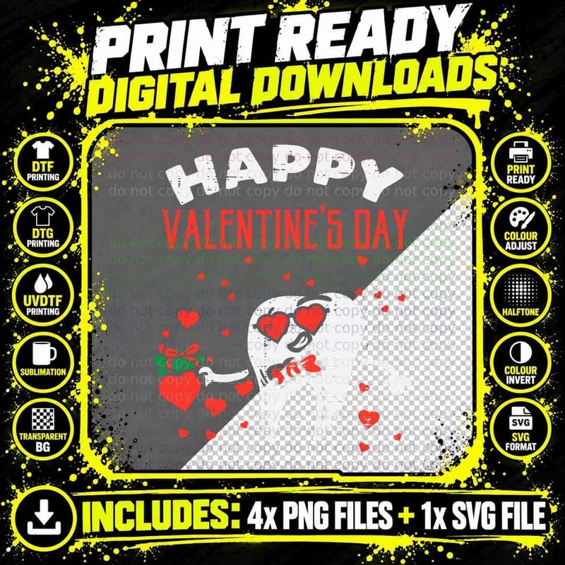 Happy Valentines Day Tooth Dentist Valentine Dental Asst Png SVG Digital Bundle