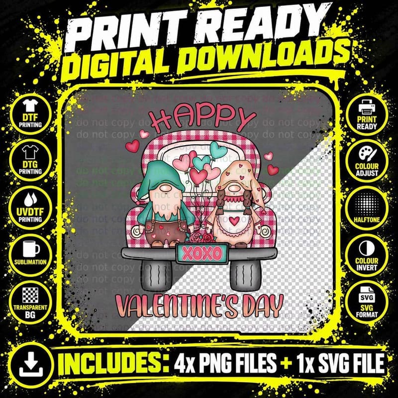 Happy Xoxo Valentine's Day Valentine T-Shirt Png SVG Digital Bundle