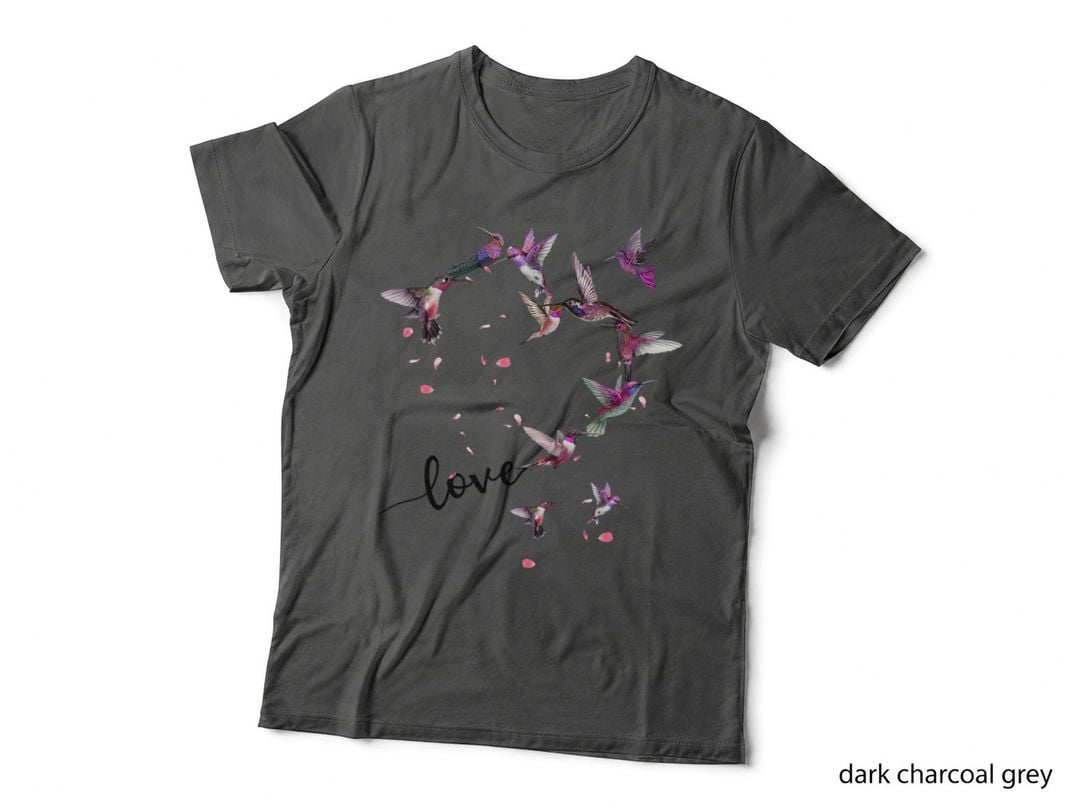 Heart Love Hummingbird Lover Gifts for Women, Nature Lovers T-Shirt