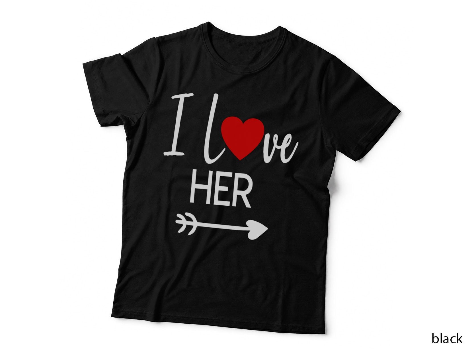 I Love Her I Love Him T-Shirt, Valentine's Day Love, Romantic Couples Gift