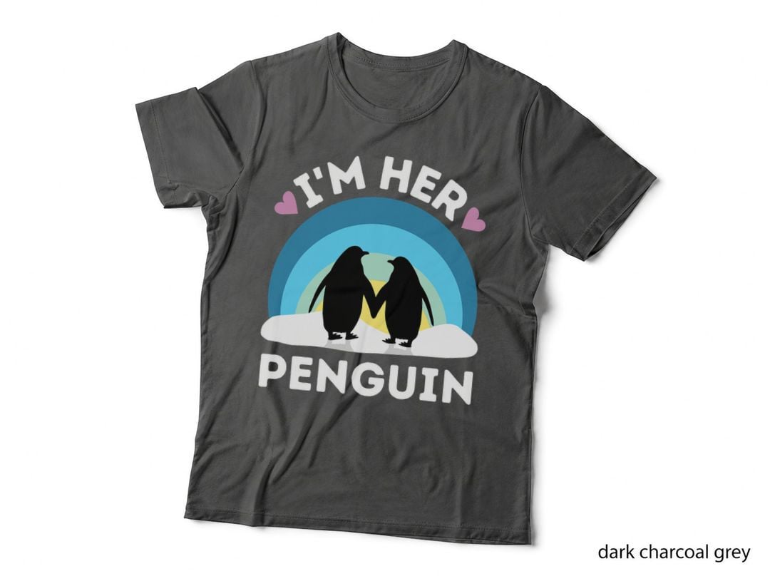 I'm Her Penguin T-Shirt, Cute Couples Design, Valentine's Day Gift