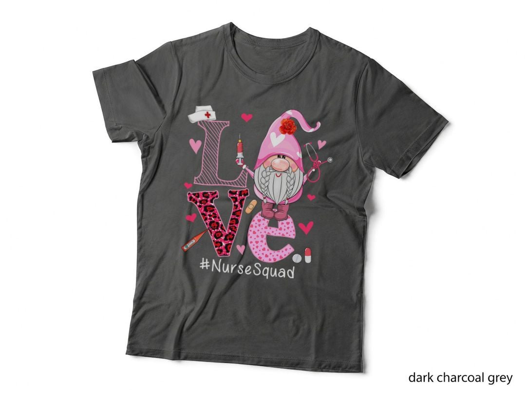 LOVE Nurse Squad Cute Happy Valentine's Day Gnome Lover T-Shirt