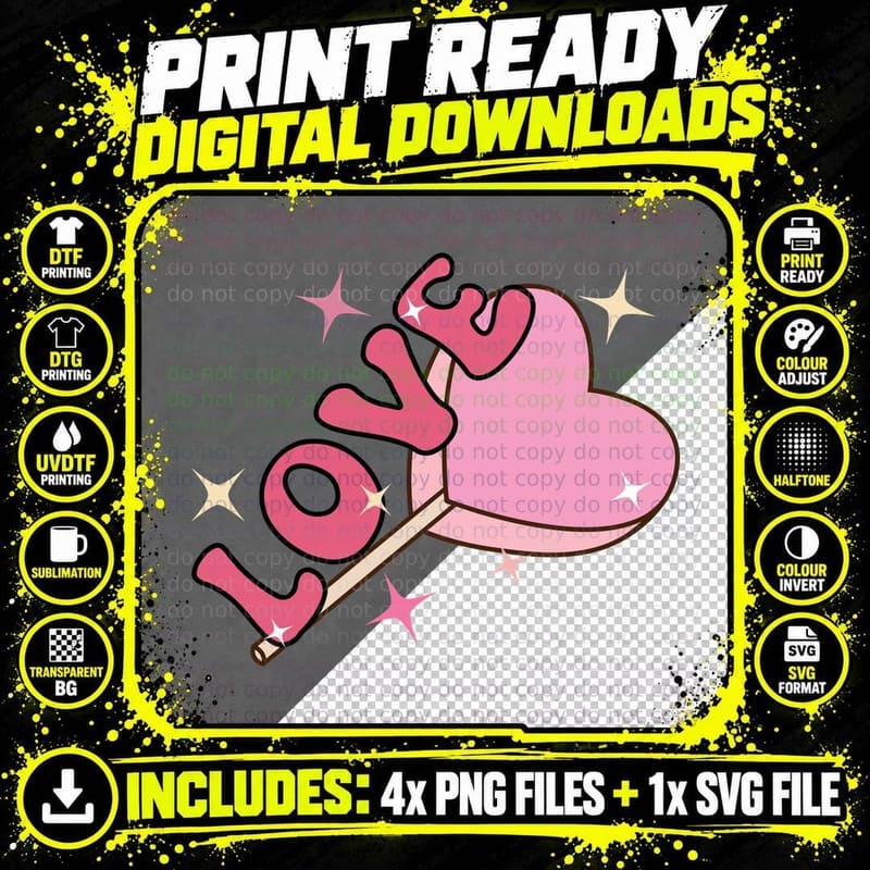 Large Thumbs-Up Hand Gesture Valentine T-Shirt Png SVG Digital Bundle
