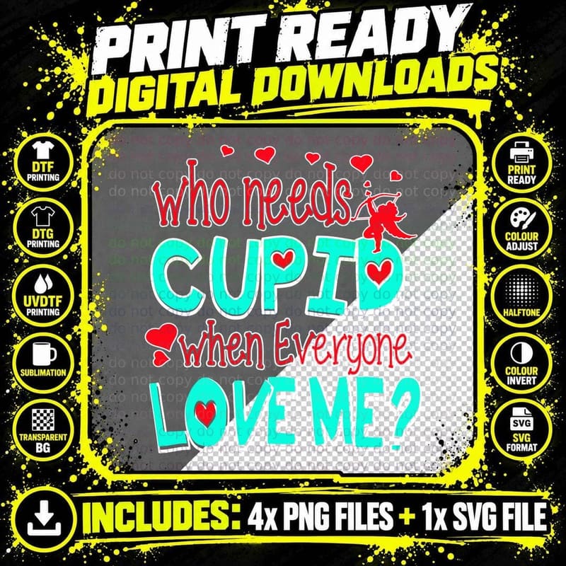 Love Me Valentine's Day T-Shirt, Romantic Typography Png SVG Digital Bundle