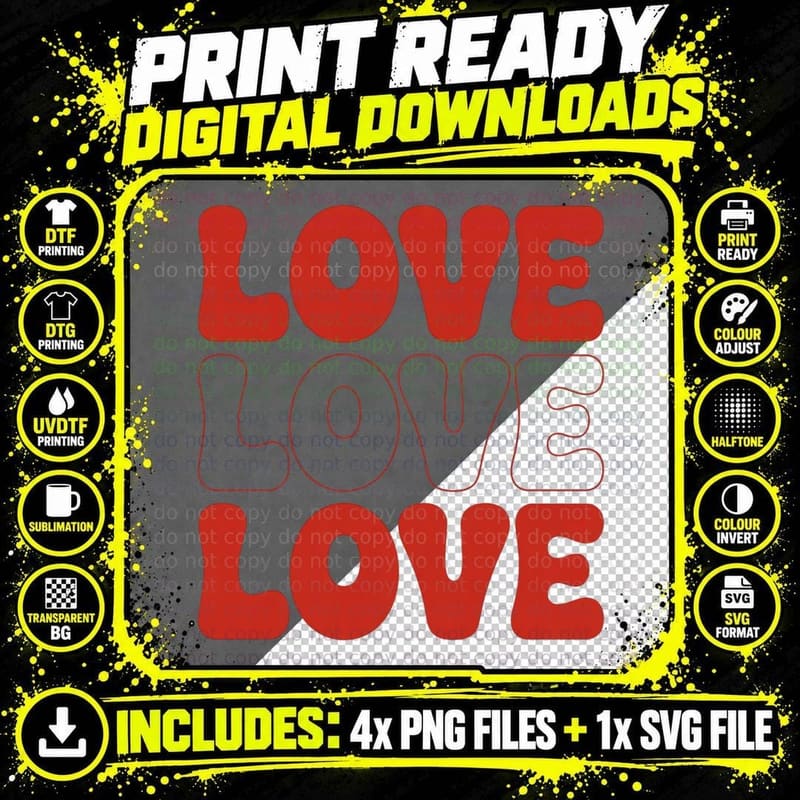 Love Xoxo Valentine T-Shirt, Stacked Love Xoxo Love Tee Png SVG Digital Bundle