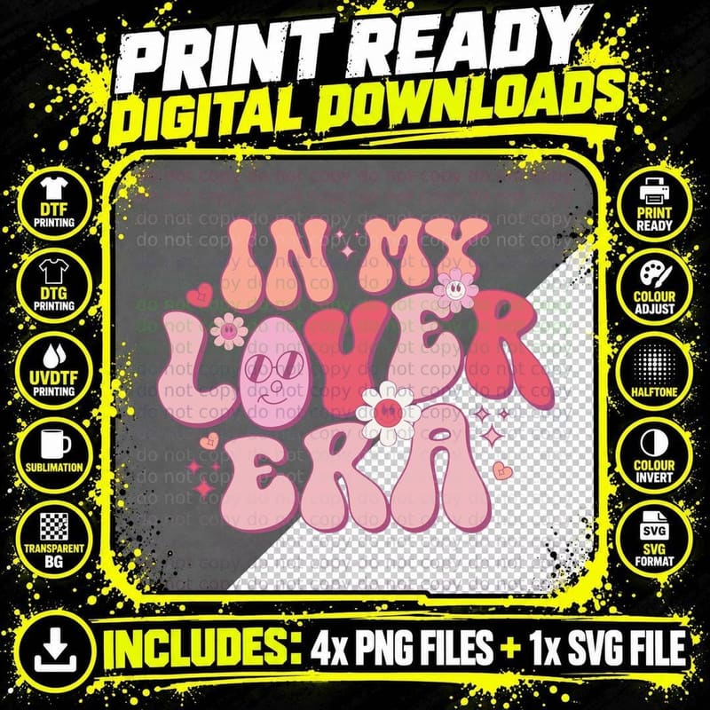 Love You Vibe Era Valentine T-Shirt Png SVG Digital Bundle