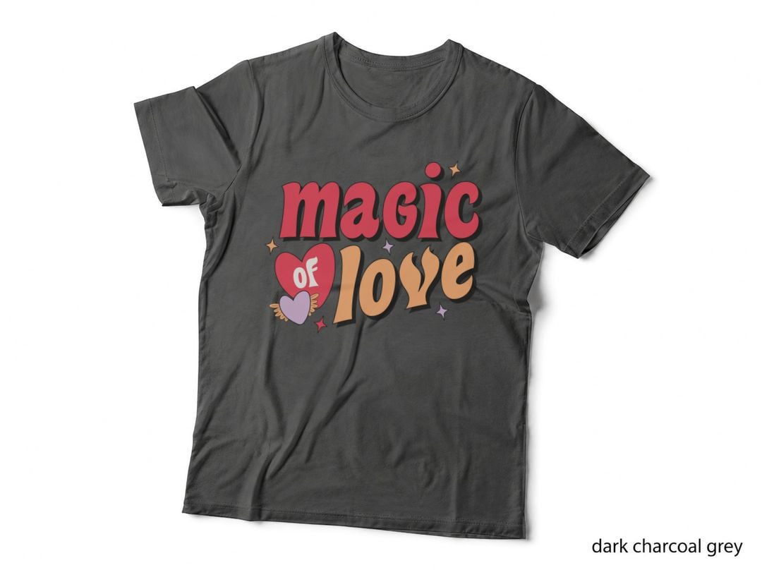 Magic of Love Valentine T-Shirt, Winged Heart Magic Love Tee, Love Heart Shirt