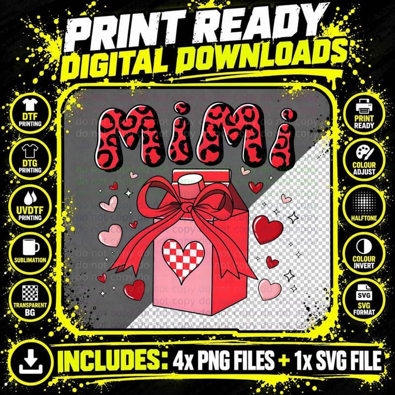 Mimi Valentine T-Shirt, Leopard Perfume Bottle Red Bow Png SVG Digital Bundle