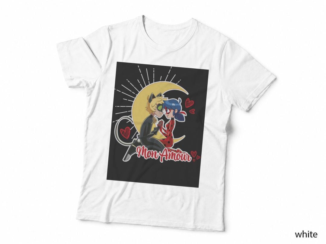 Miraculous Ladybug Cat Noir Valentine's Day T-Shirt, Romantic Love Theme