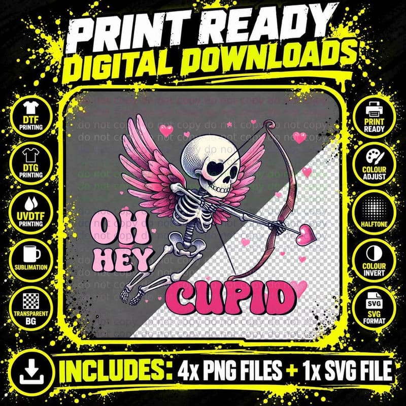 Oh Hey Cupid T-Shirt, Funny Sarcastic Tee Png SVG Digital Bundle