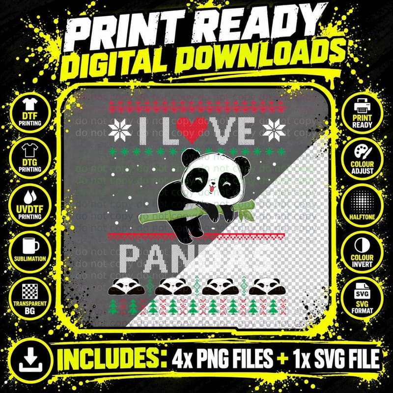 Panda Bamboo Heart T-Shirt, Valentine's Day Style Png SVG Digital Bundle