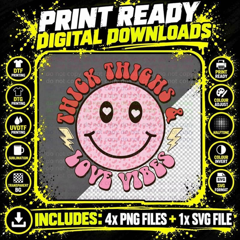 Pink Smiley Face Heart-Eye Emoji Valentine T-Shirt Png SVG Digital Bundle