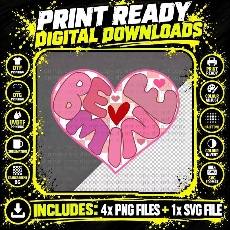 Pink and White Hearts Checkerboard Valentine T-Shirt Png SVG Digital Bundle