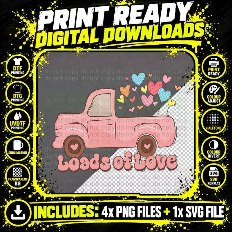 Rainbow Heart Nested Layers Valentine T-Shirt Png SVG Digital Bundle