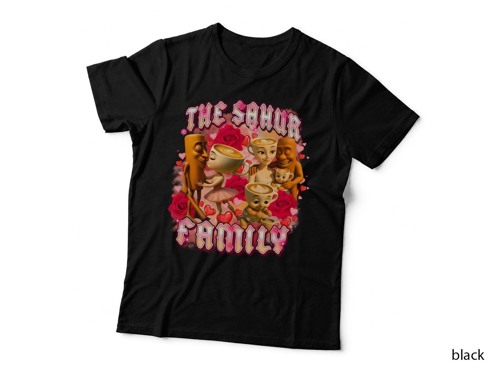 Sahur Cappuccina Family Italian Brainrot T-Shirt, Valentine's Day Meme Gifts