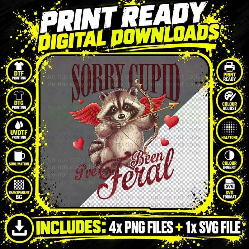 Sorry Cupid I've Been Smitten Valentine T-Shirt Png SVG Digital Bundle