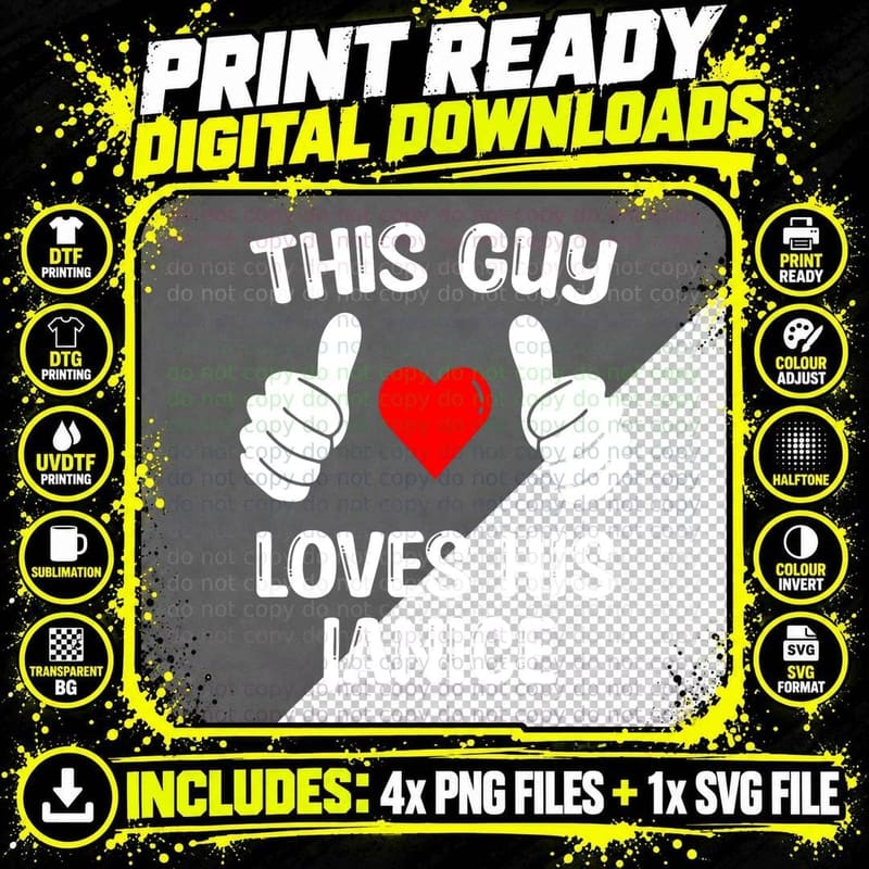 This Guy Loves His Janice Girlfriend Wife Valentine's Png SVG Digital Bundle