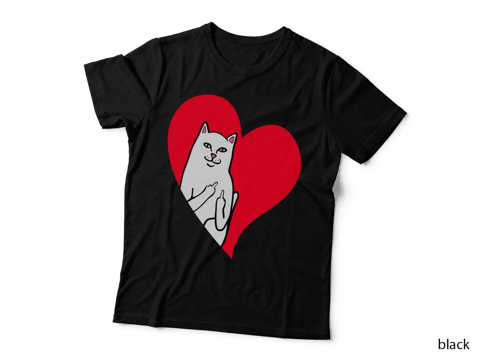 Tuxedo Cat Valentine's Day Heart Cat Lover T-Shirt