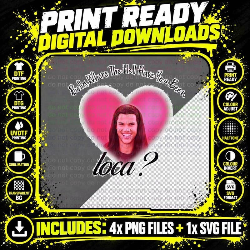 Twilight Saga Bella Swan T-Shirt, Romantic Love Theme Png SVG Digital Bundle