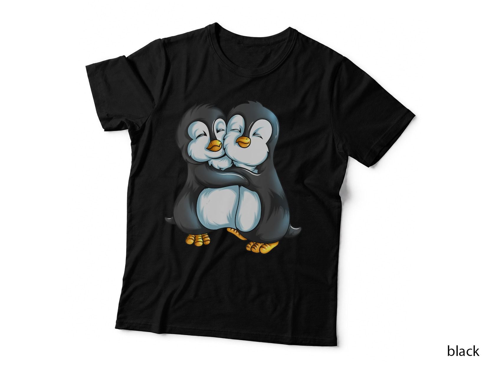 Two Cute Penguins Hugging Valentine Love Hug Penguin, Gift T-Shirt