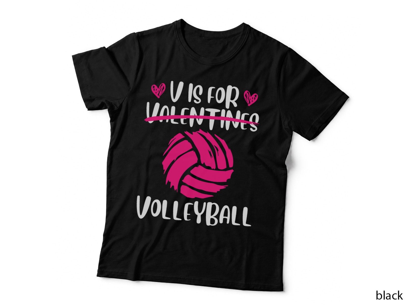 V Is for Volleyball Valentine Love Valentine's Day T-Shirt